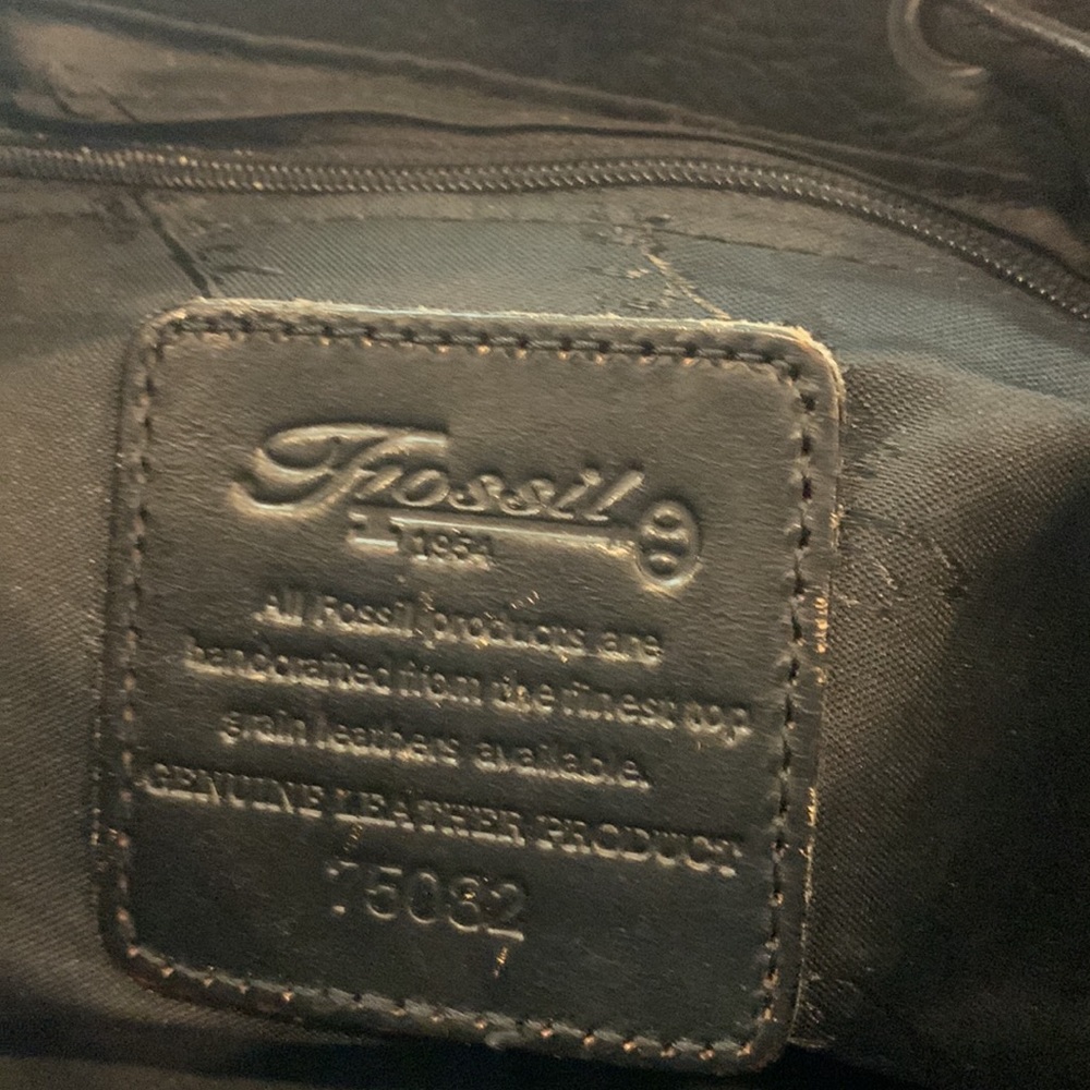Fossil Leather Drawstring Bag - Picture 6 of 8